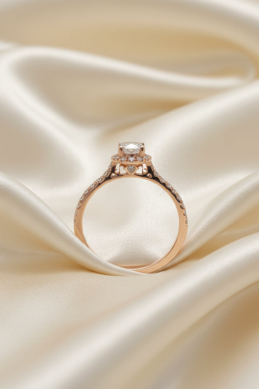 Rose Gold Diamond Engagement Ring