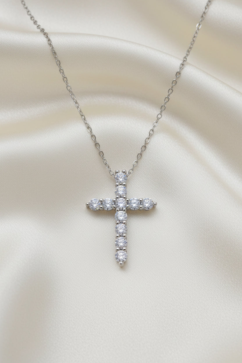 Sterling Silver CZ cross