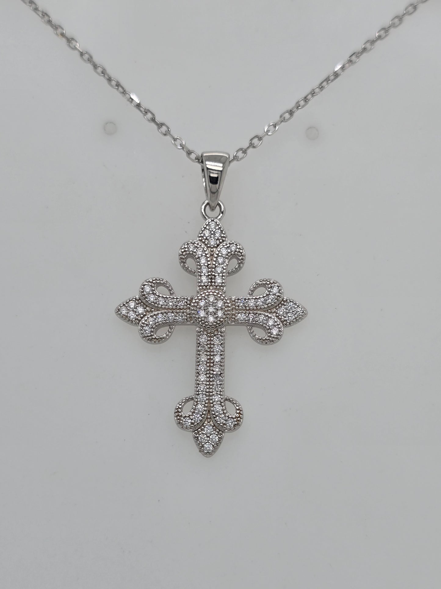 Sterling Silver Filigree Cross Pendant