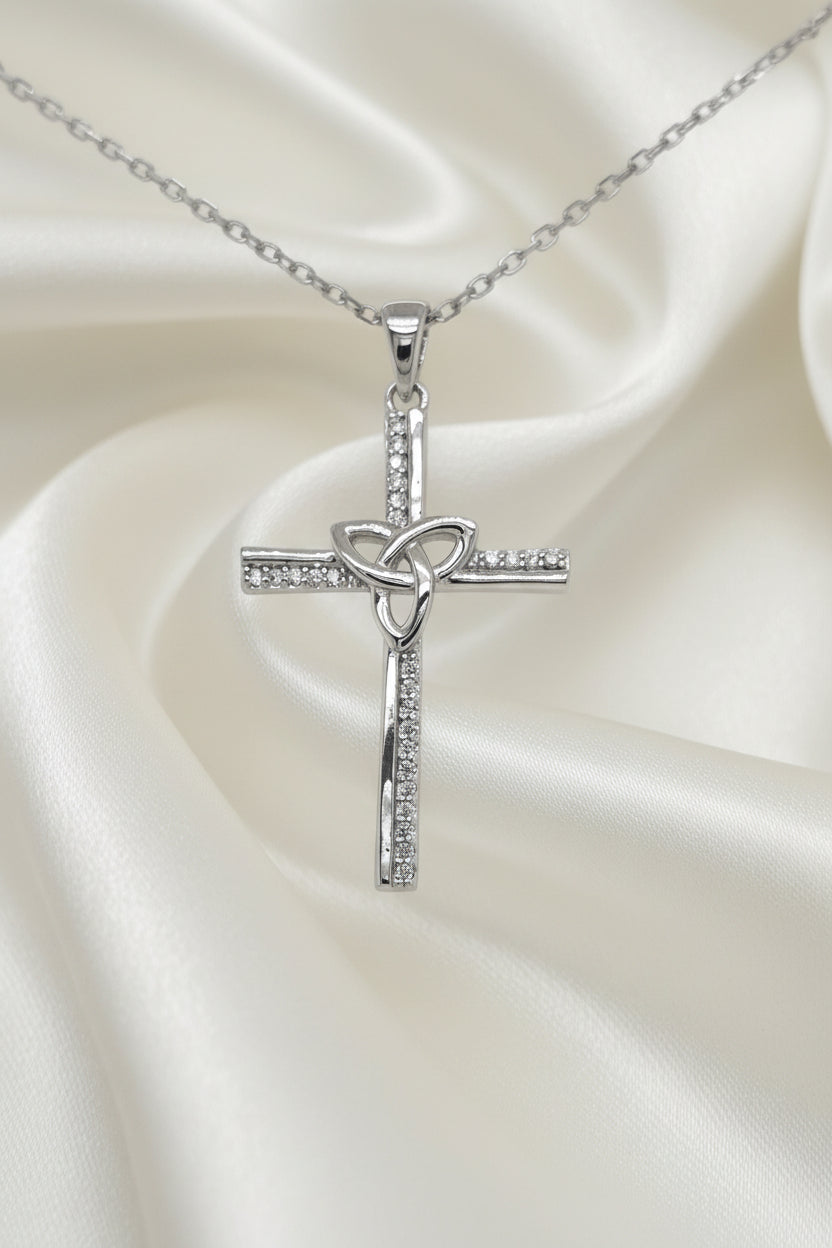 Sterling Silver Trinity Cross Pendant