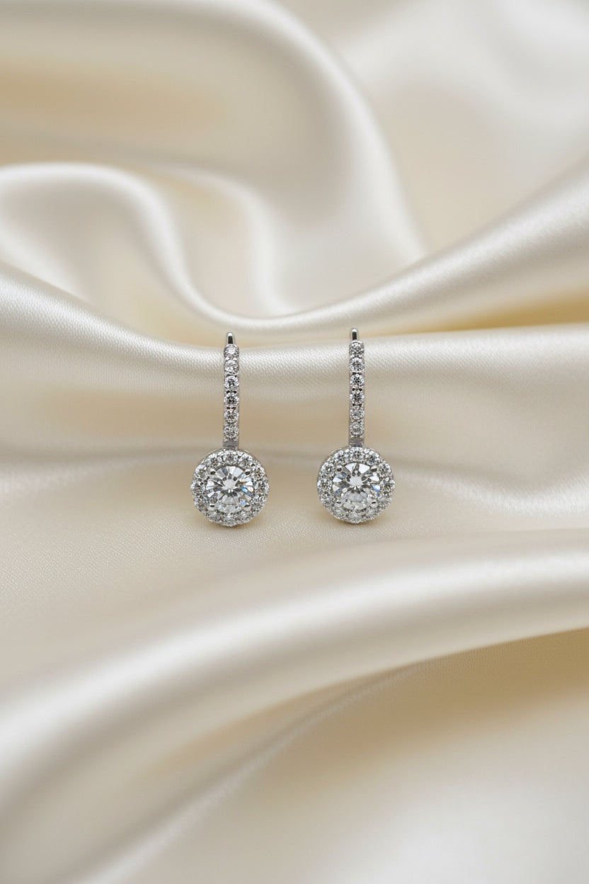 Sterling Silver Cz Earrings
