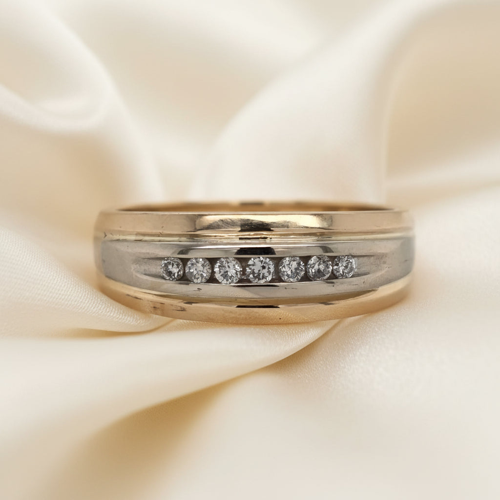 Estate Gent's Diamond Channel Set Band