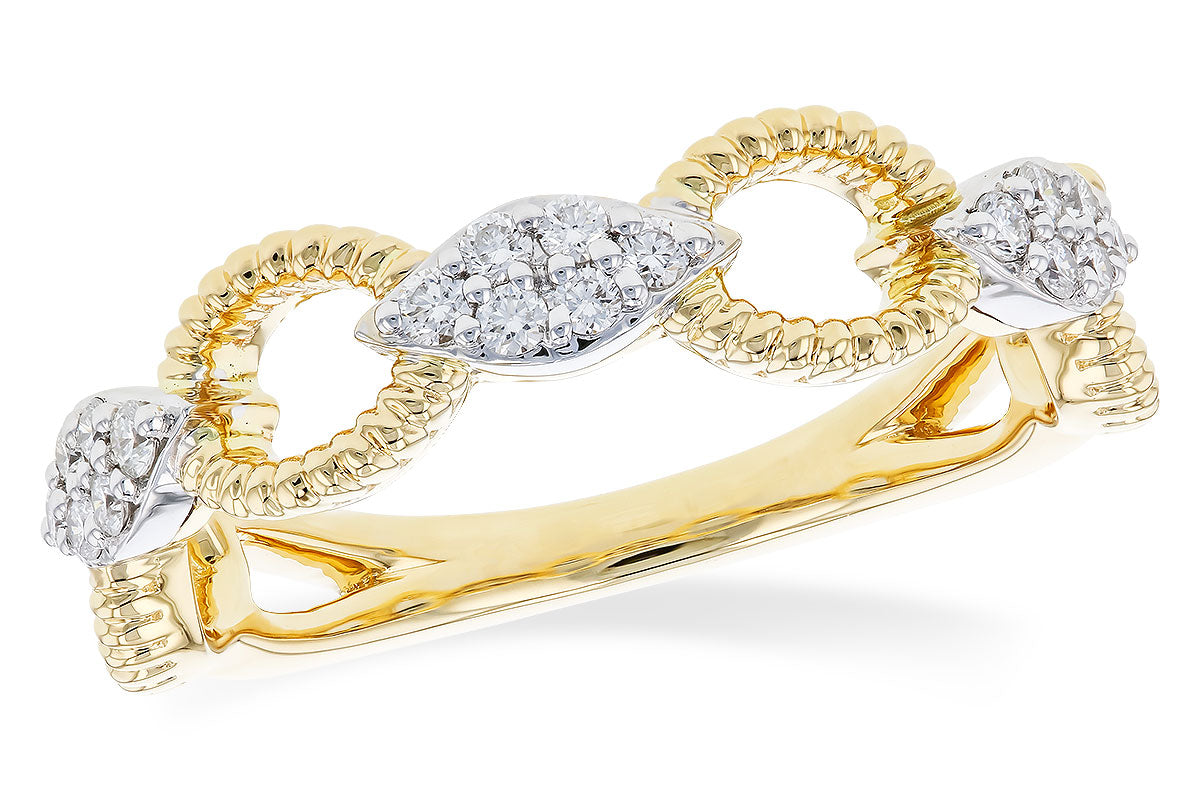 Rope Style Diamond Two Tone Band