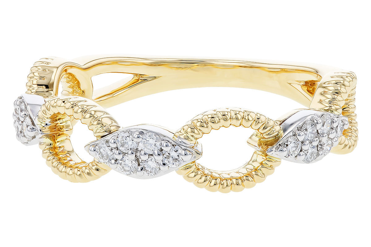 Rope Style Diamond Two Tone Band