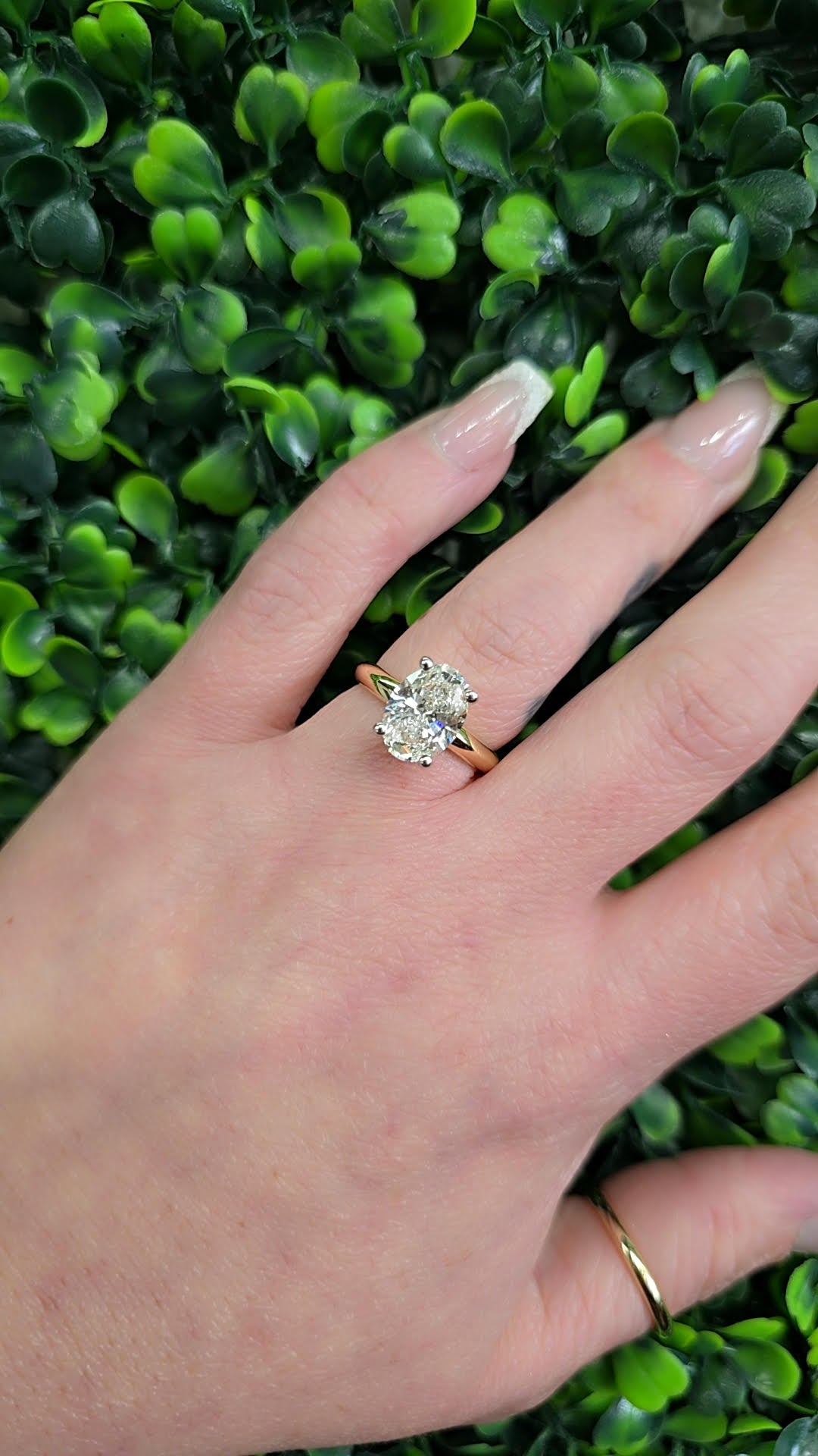 3 CT Oval Lab Grown Diamond Solitaire Engagement Ring