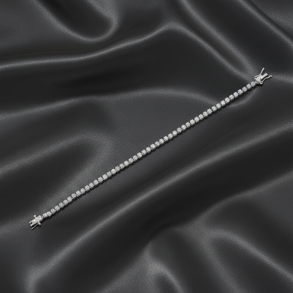 Sterling Silver Diamond Bracelet 1.0 CTW