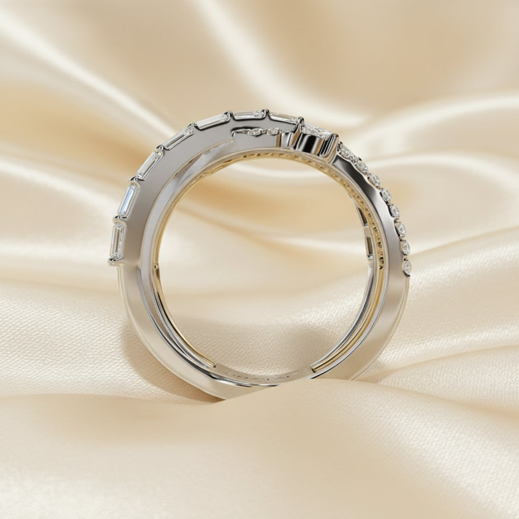 Crossover Multi Shape Diamond Fashion Ring