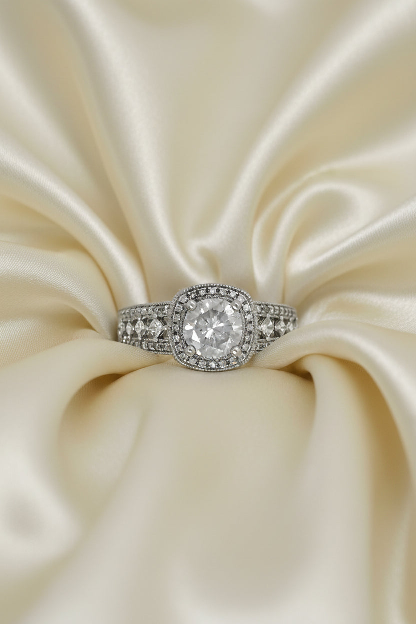 Halo Style Diamond Engagement Ring