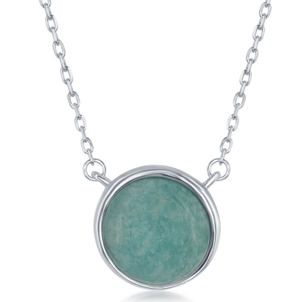 Sterling Silver African Amazonite Necklace