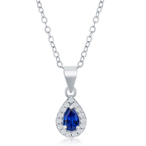 Sterling Silver Sapphire Set