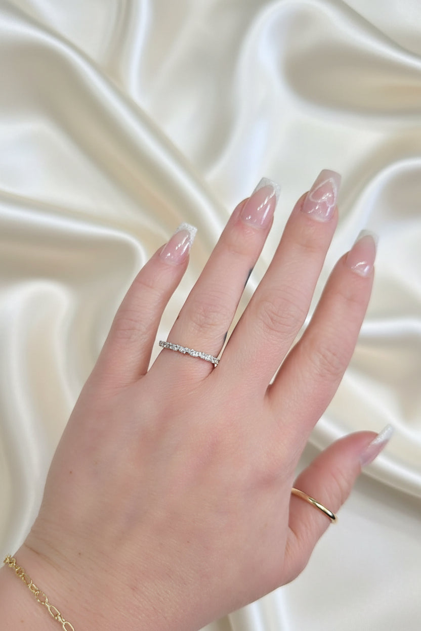 Dainty Marquise and Round Lab Grown Diamond Band