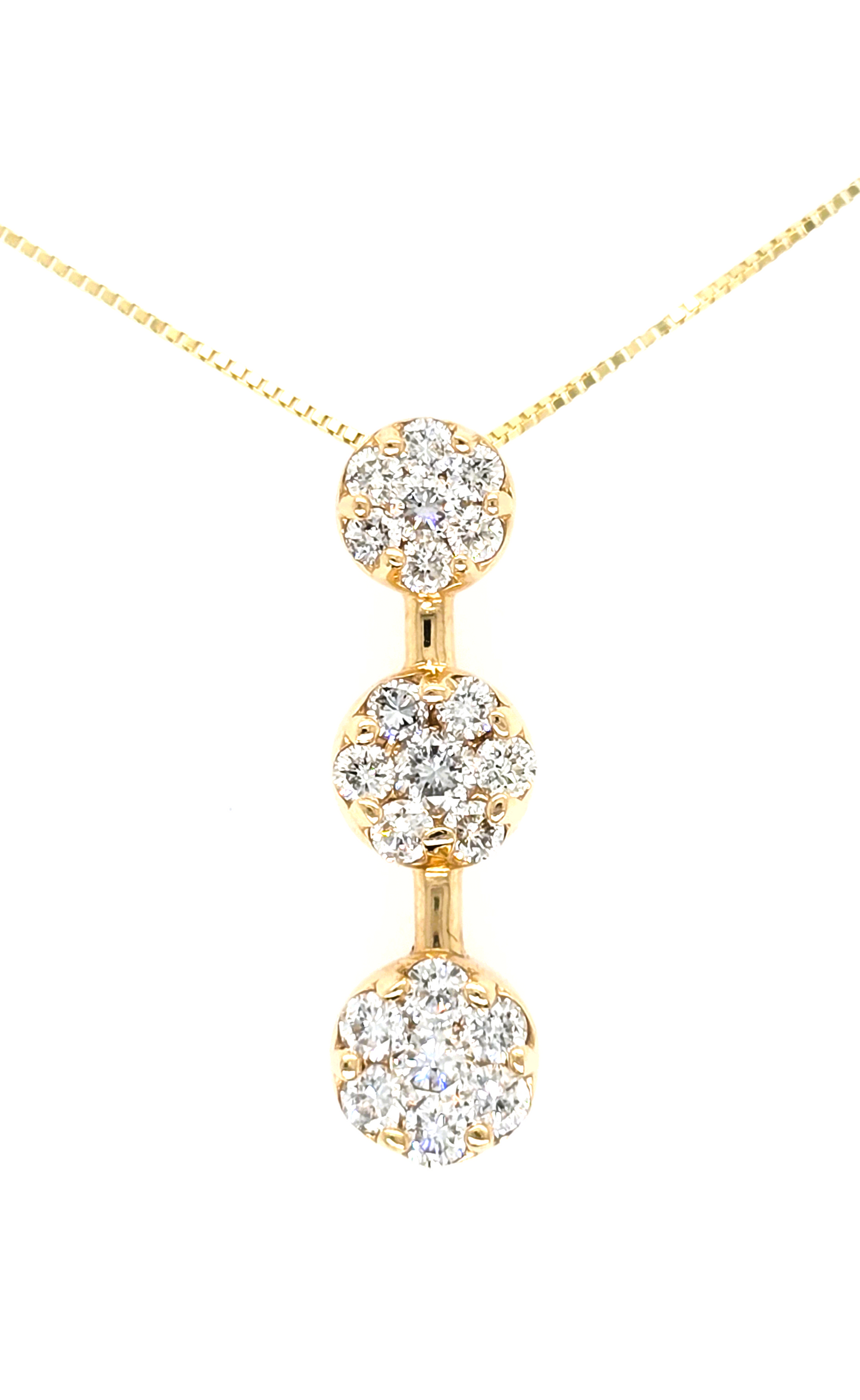 14k Yellow Gold Diamond Journey Pendant
