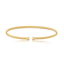 Load image into Gallery viewer, Sterling Silver Wire Bangle, Bonded with 14K Gold Plating
