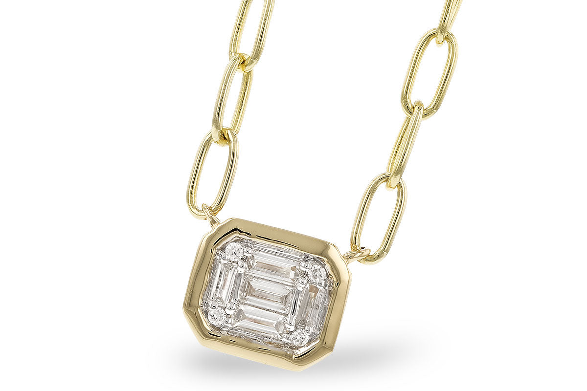 Bezel Diamond Fashion Necklace