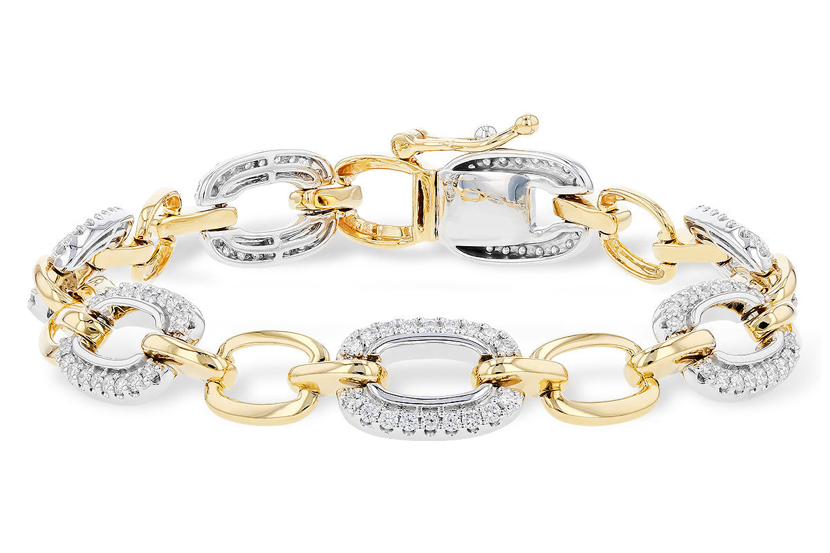 2 Tone Natural Diamond Fashion Bracelet