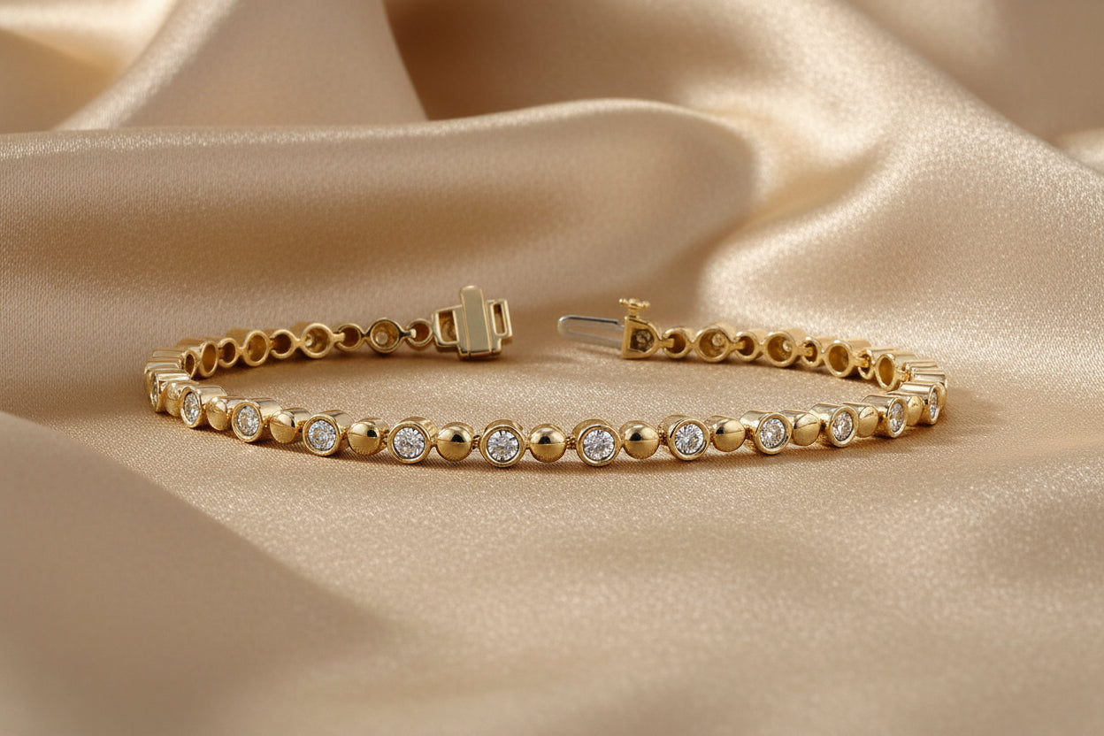Bubble Style Tennis Bracelet