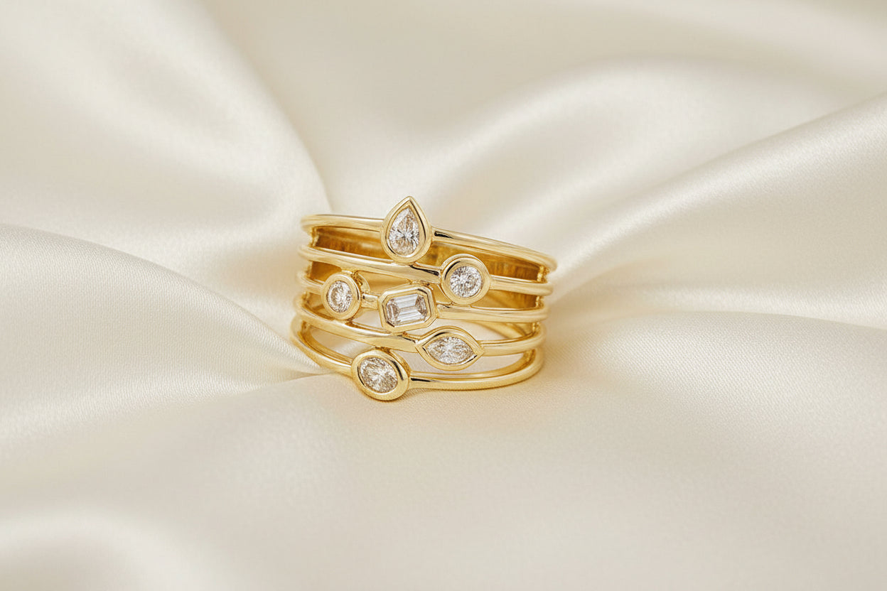 Multi Shape Diamond Fashion Ring