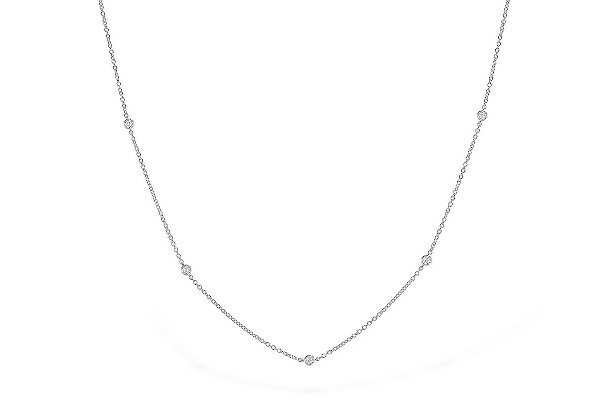 Double Sided Diamond Station Necklace 18"