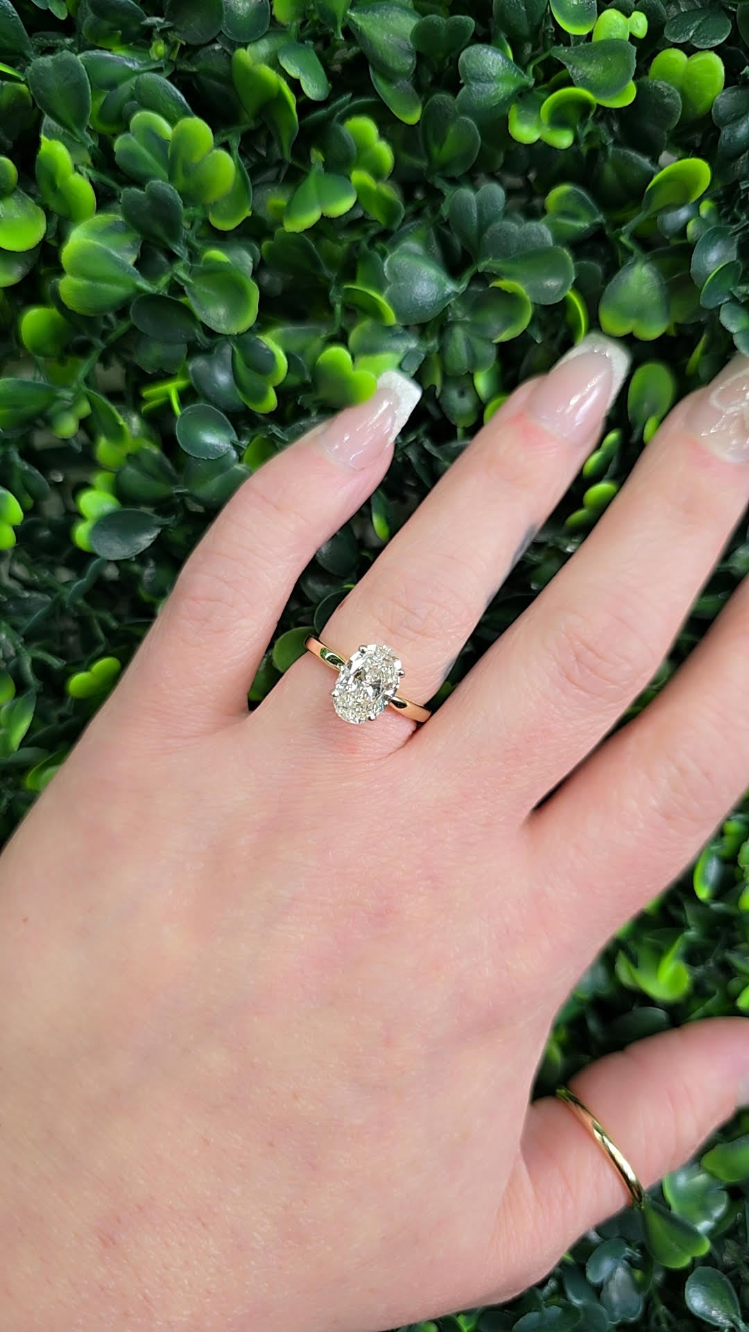 2 CT Oval Lab Grown Diamond Solitaire Engagement Ring