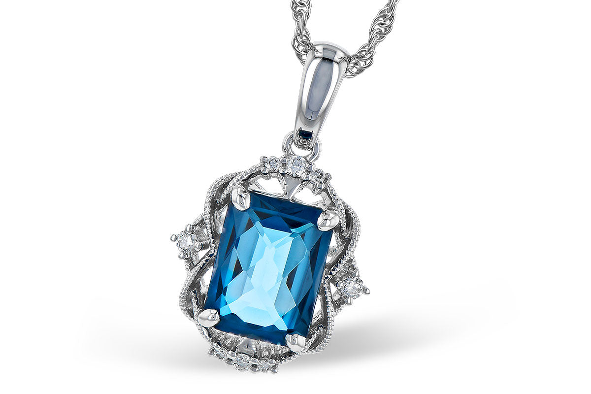 Vintage Style London Blue Topaz Necklace