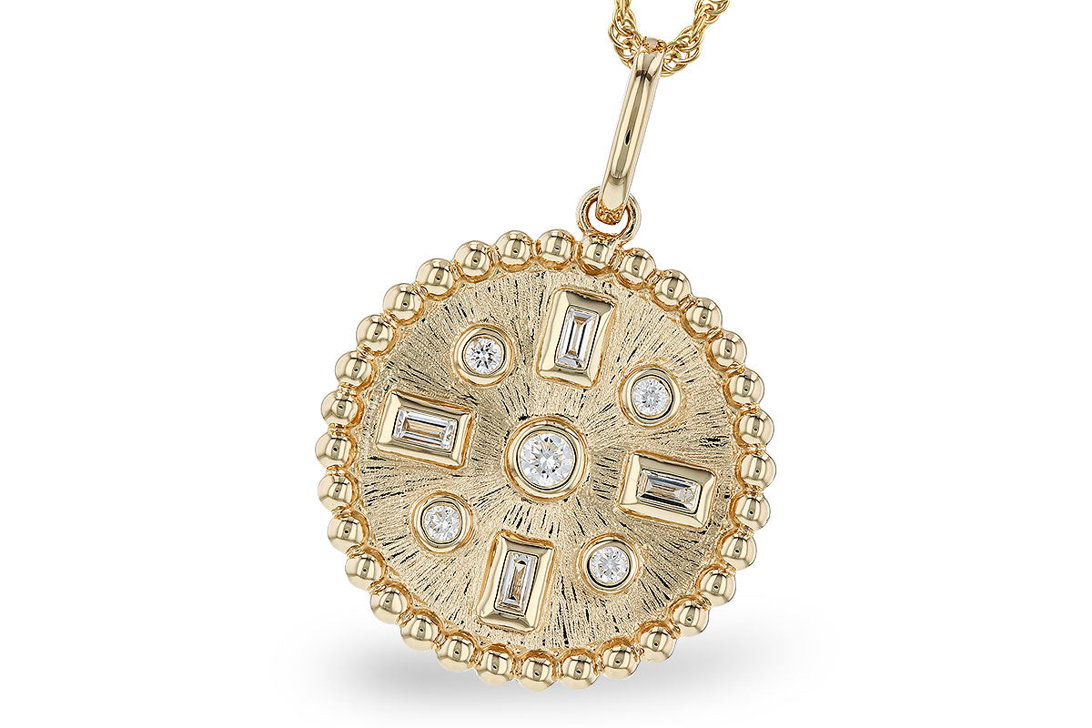 Abstract Collection Round Diamond Pendant