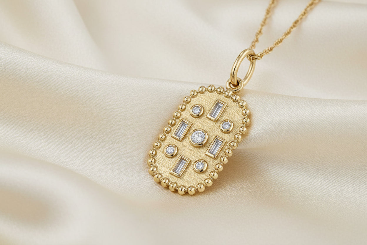 Abstract Collection Diamond Pendant