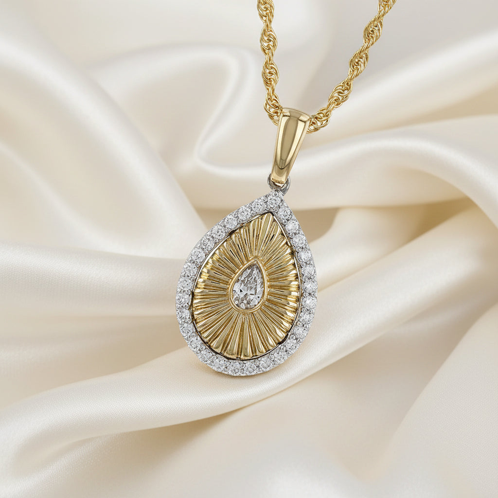 Pear Shaped Diamond Pendant
