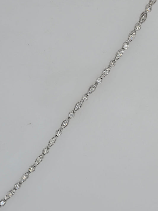 Vintage Style Diamond Tennis Bracelet