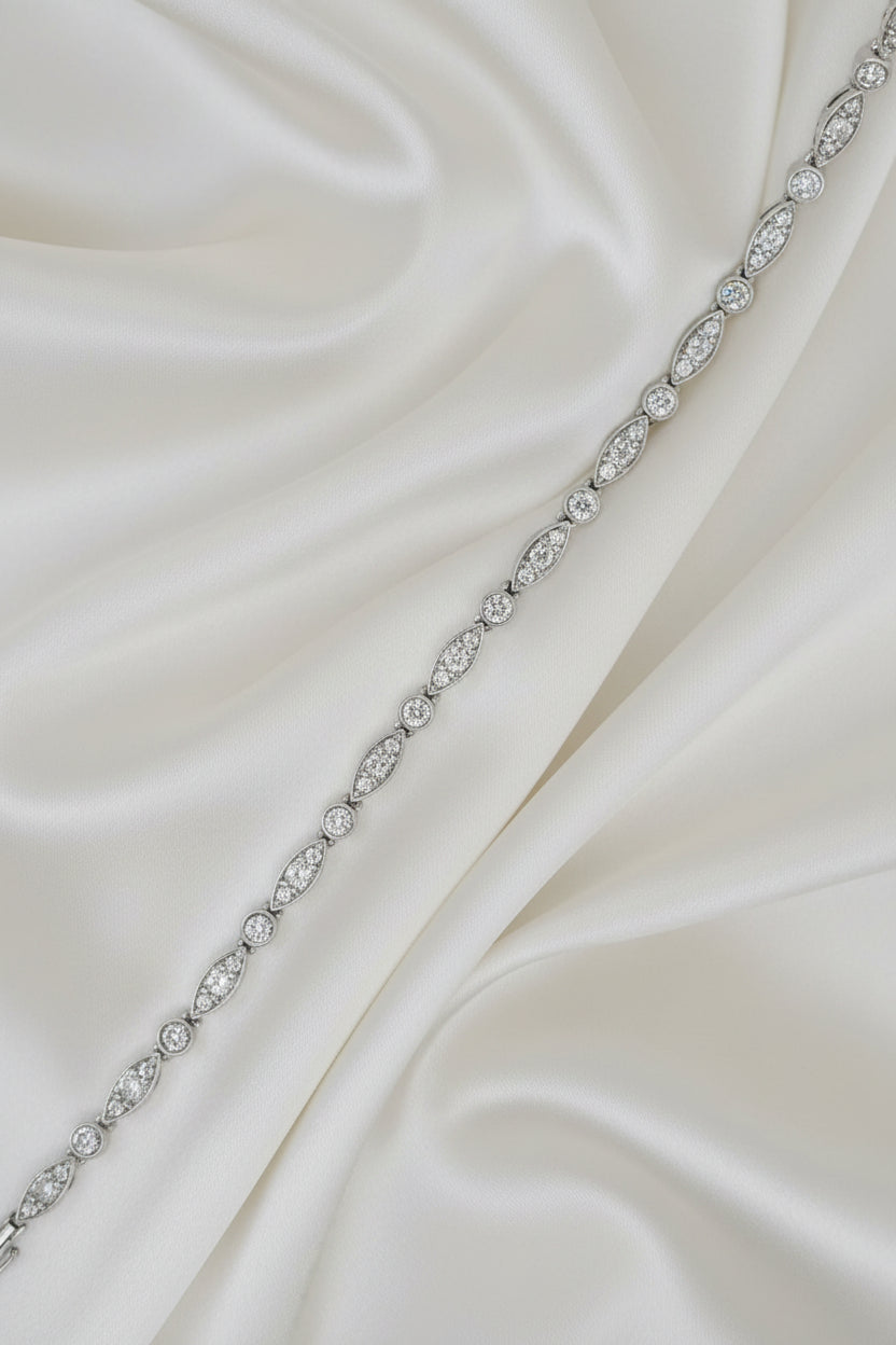 Vintage Style Diamond Tennis Bracelet