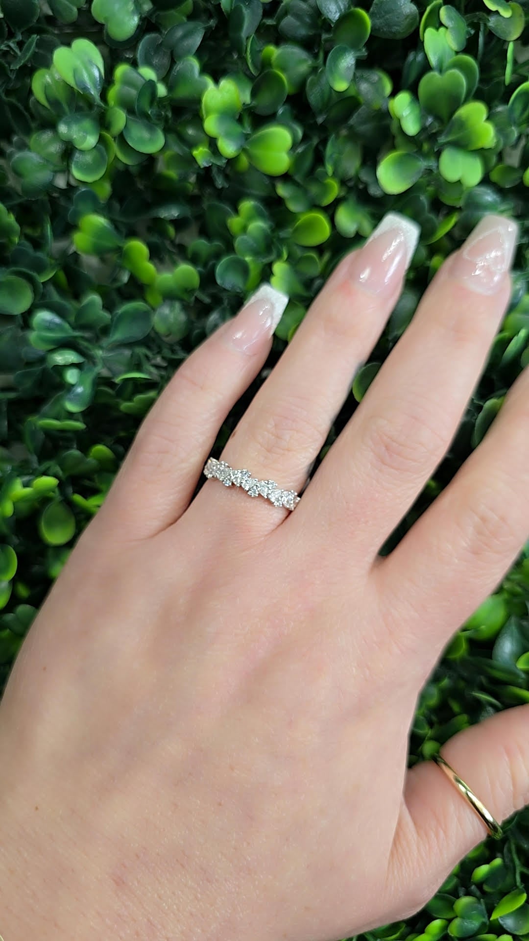 Scattered Pear and Round Lab Grown Diamond Band