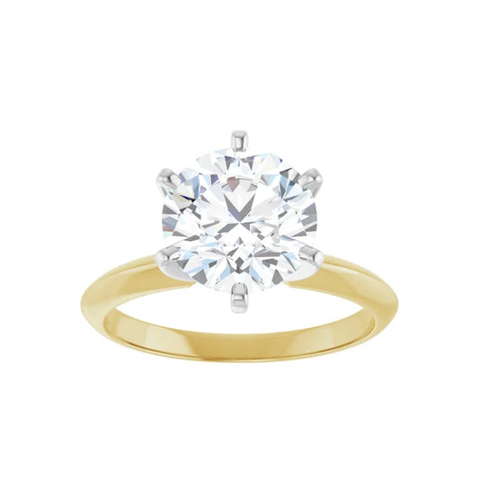 2.5 CT Round Lab Grown Diamond Solitaire Engagement Ring