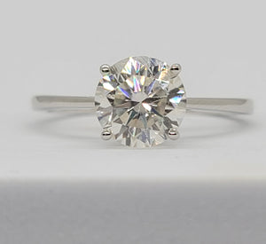 2 CT Moissanite White Gold Solitaire Engagement Ring