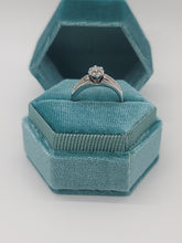 Load image into Gallery viewer, 14k white gold Diamond Cluster Engagement ring
