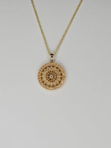 14K Yellow gold diamond pendant