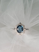 Load image into Gallery viewer, 14k White Gold London Blue Topaz Ring
