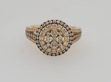 Load image into Gallery viewer, 14k Yellow Gold Chocolate and White Diamond Ring
