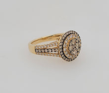 Load image into Gallery viewer, 14k Yellow Gold Chocolate and White Diamond Ring
