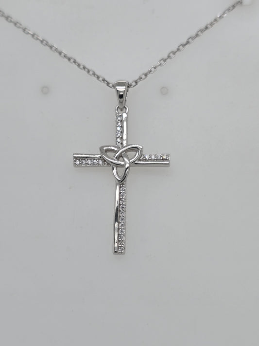 Sterling Silver Trinity Cross Pendant