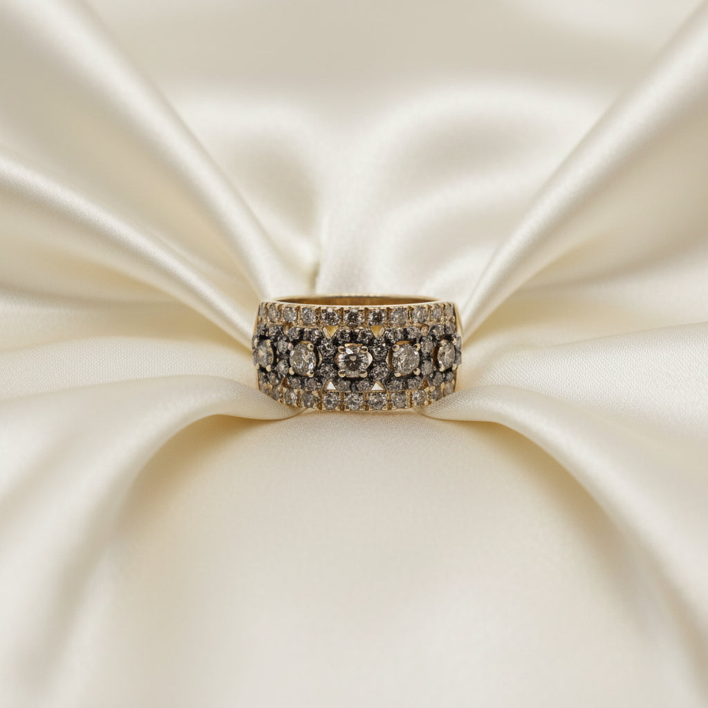 Estate Le Vian Chocolate and White Diamond Band