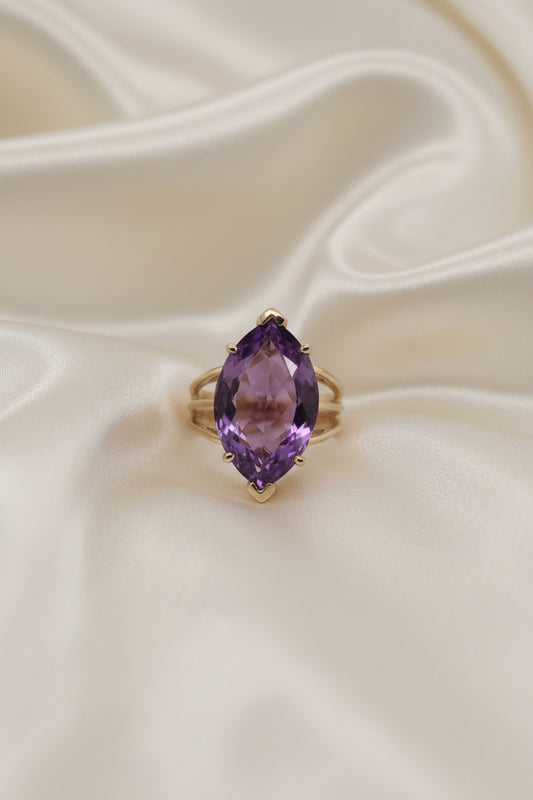 Estate Marquise Amethyst Statement Ring