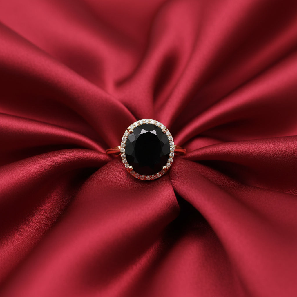 Estate Onyx and Diamond Ring