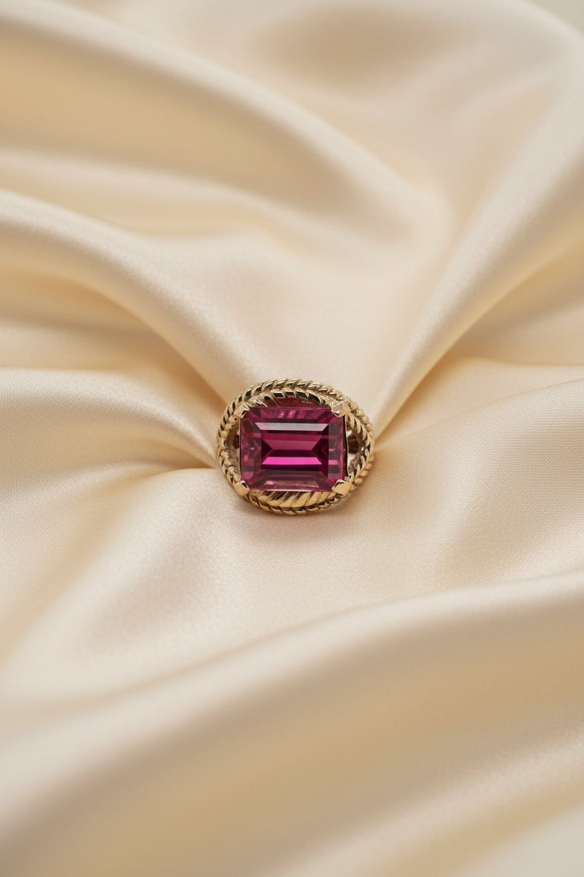Estate Padparadscha Sapphire Ring