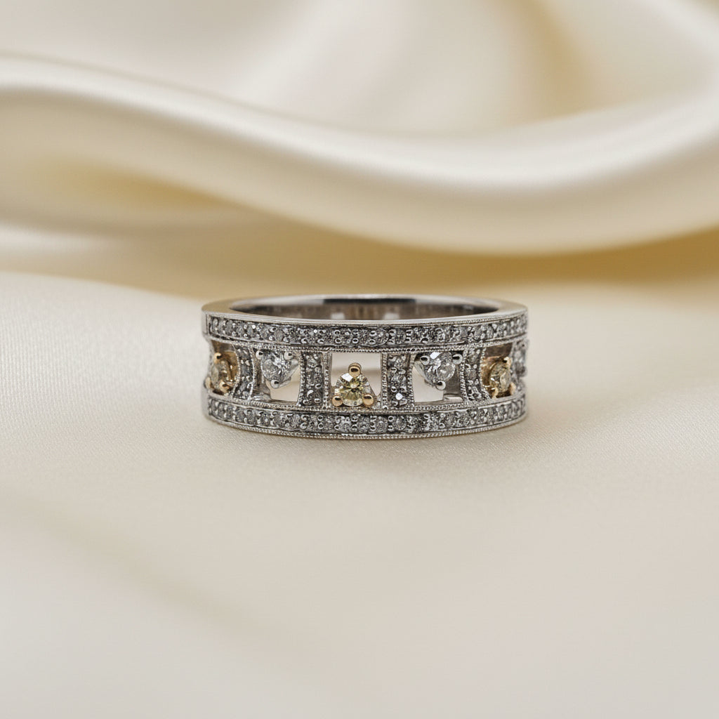 Estate Two Tone Diamond Band