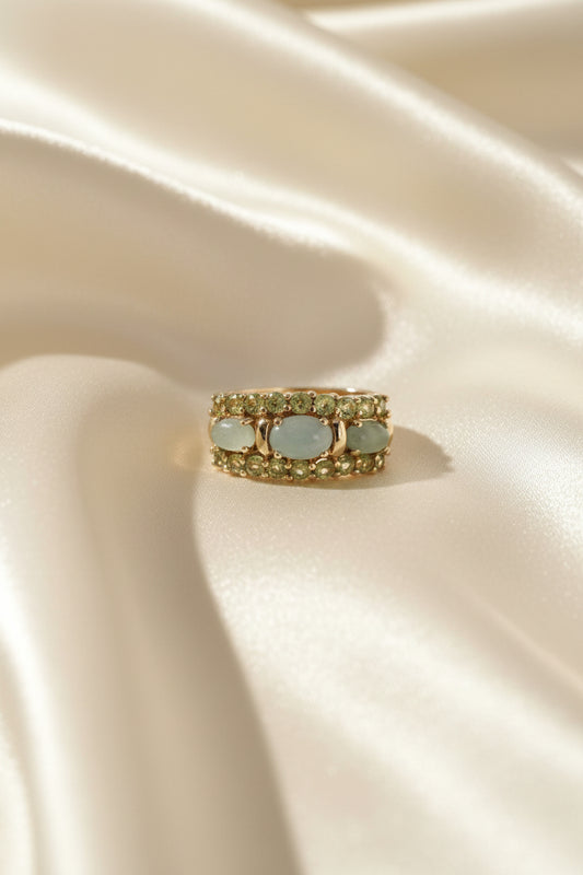 Estate Jade and Peridot Band