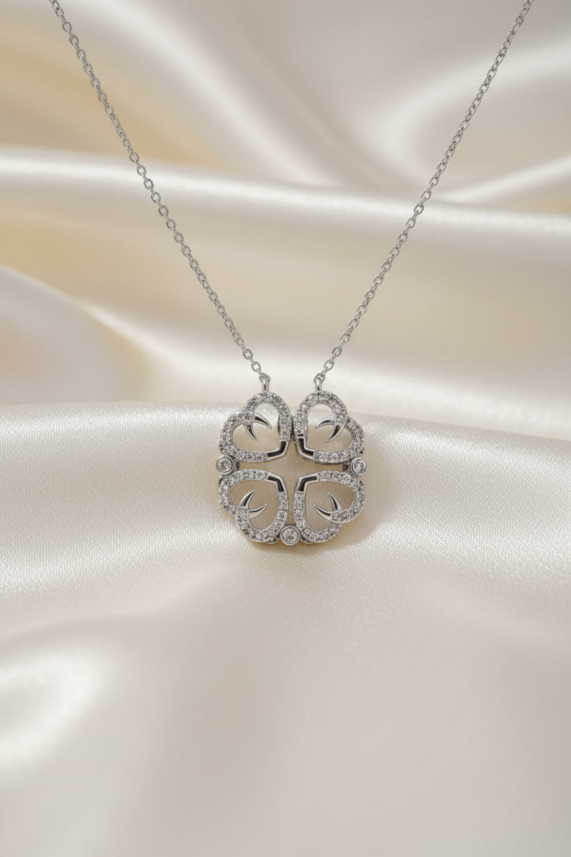 Estate Diamond Heart Multi Wear Necklace