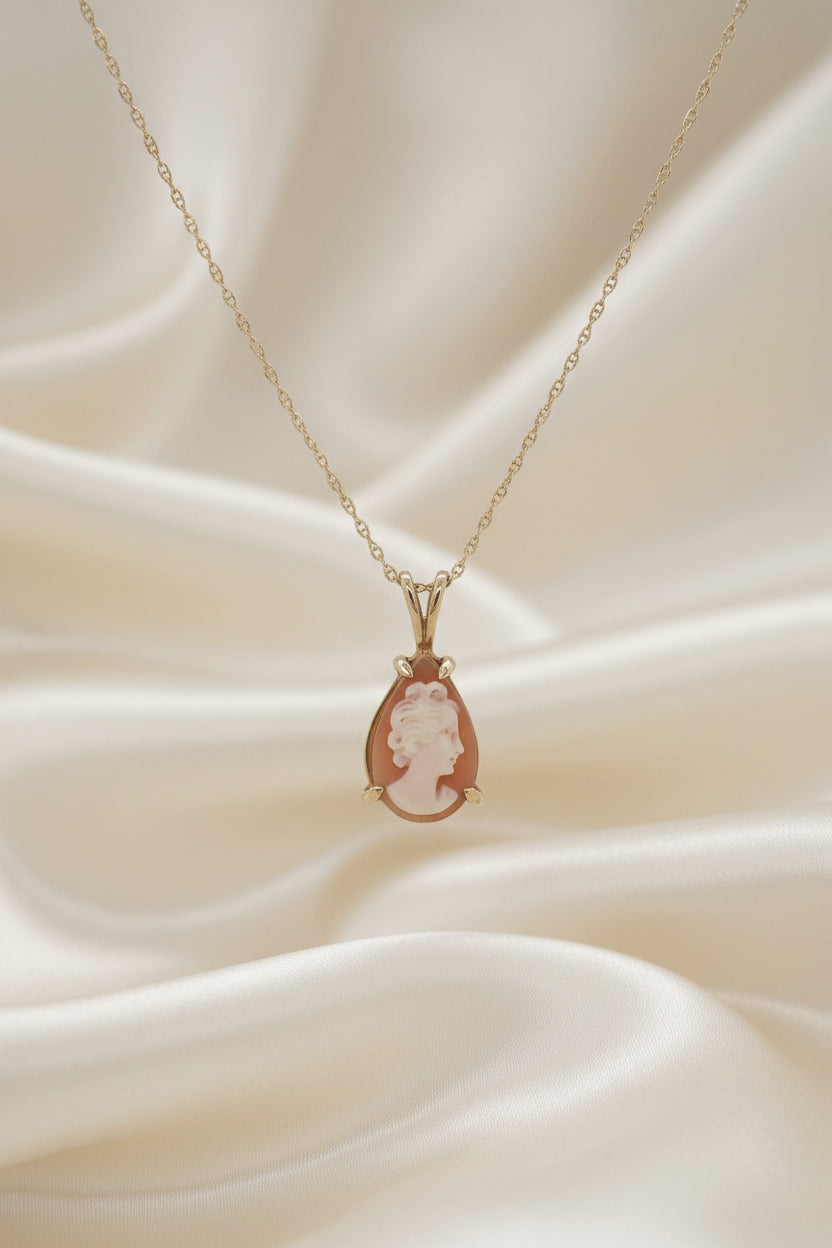 Estate Cameo Pendant with Chain