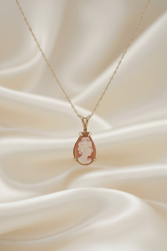 Estate Cameo Pendant with Chain