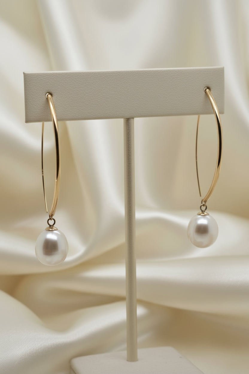 Estate Drop Pearl Earrings