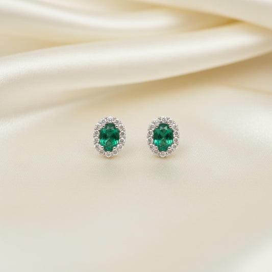 Estate Le Vian Emerald and Diamond Earrings