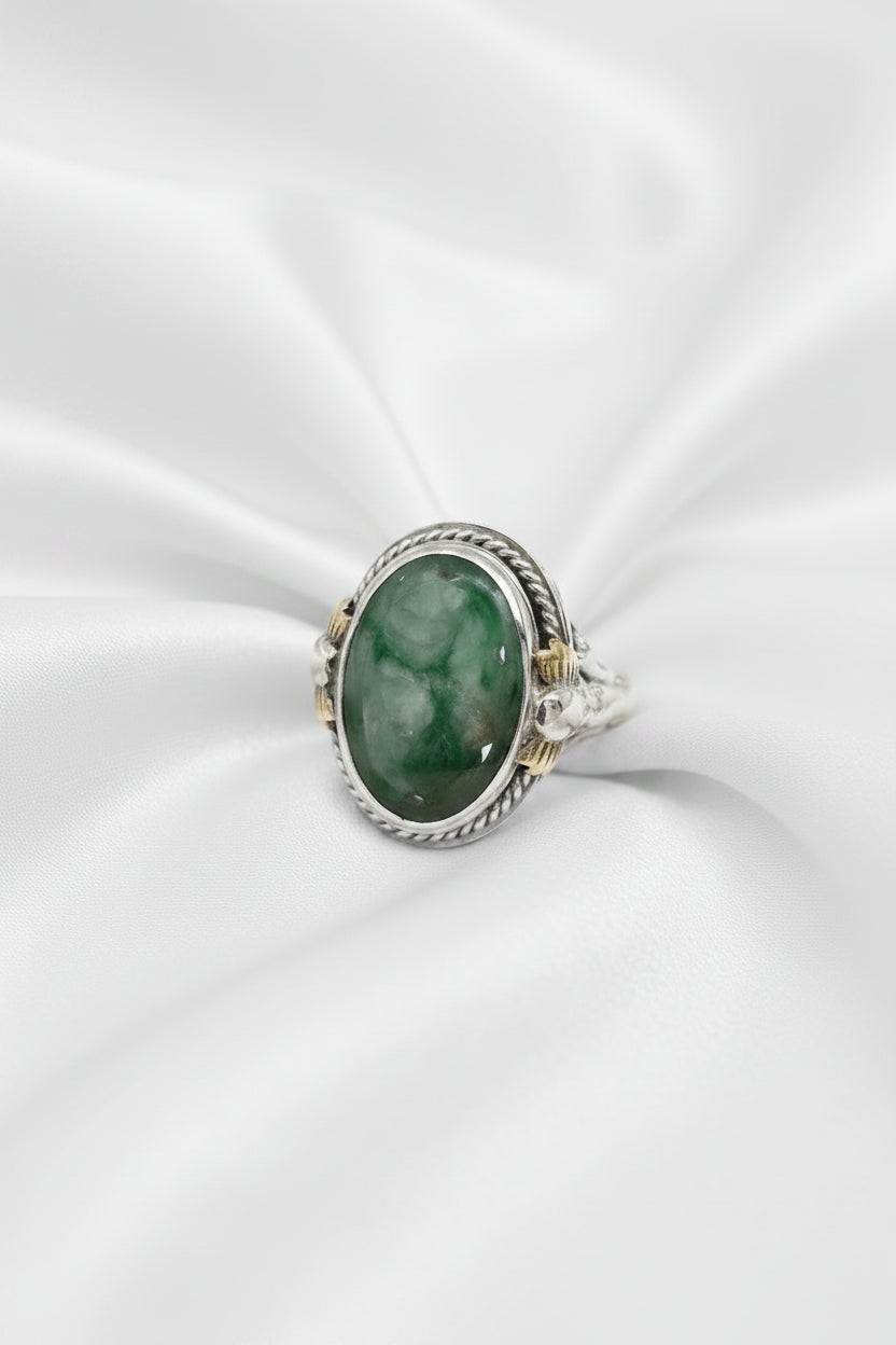 Estate Carved Jade Ring